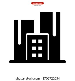 city icon or logo isolated sign symbol vector illustration - high quality black style vector icons
