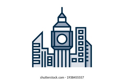 city icon on white background