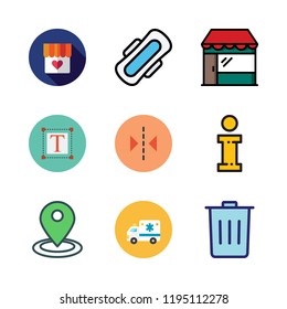 city icon set. vector set about reflection, info, compress and ambulance icons set.