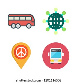 city icon set. vector set about placeholder, internet and bus icons set.