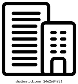 city icon, simple vector design