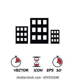 city icon stock vector illustration flat design