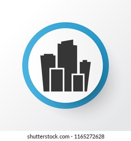 City icon symbol. Premium quality isolated metropolis element in trendy style.