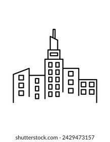 city icon, vector best line icon.