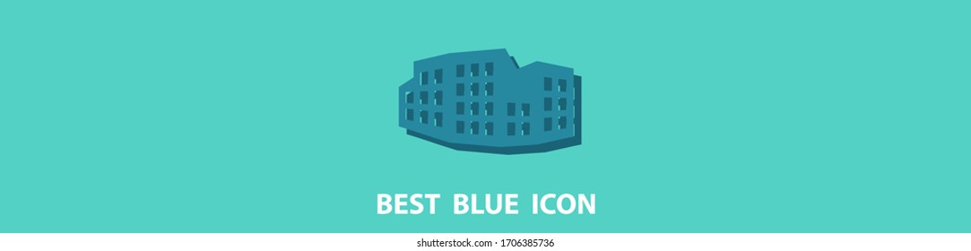 city icon vector illustration. Flat design style.