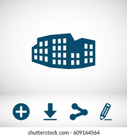 city icon vector illustration. Flat design style