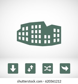 city icon vector illustration. Flat design style