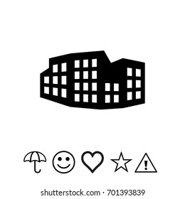 city icon vector illustration. Flat design style