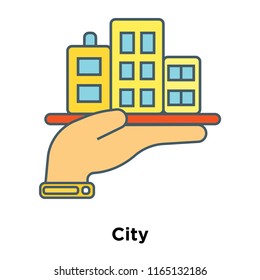 City icon vector isolated on white background, City transparent sign