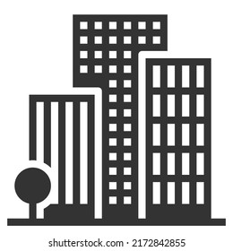 CITY Icon Vector Symbol  Simple Design For Using In Graphics Web Report Logo Infographics