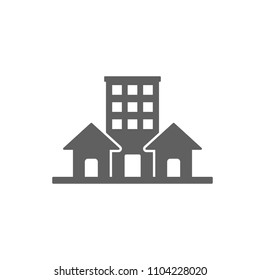 City icon vector in trendy flat style isolated on white background