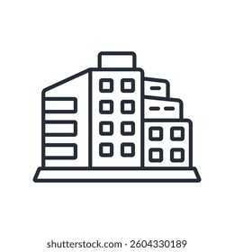 city icon. vector.Editable stroke.linear style sign for use web design,logo.Symbol illustration.