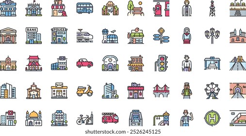 City icons High-Quality Vector Icons Collection with Editable Stroke. Ideal for Professional and Creative Projects.