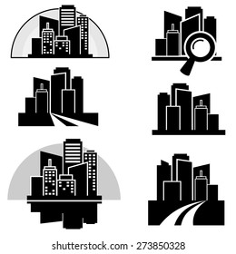 Cidade icons.vector