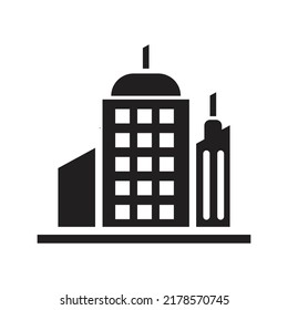 city ​​icon illustration, apartment. solid vector design concept that is perfect for websites, apps, banners.