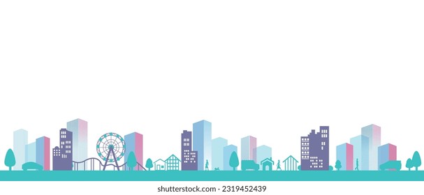 City Illustration of the cityscape in the city center