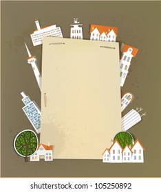 city  illustration HAPPY WORLD COLLECTION
