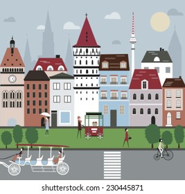 City Illustration. Vector