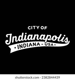 City of Indianapolis lettering design. Indianapolis, Indiana typography design. Vector and illustration.