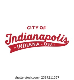 City of Indianapolis lettering design. Indianapolis, Indiana typography design. Vector and illustration.