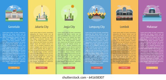 City of Indonesia Vertical Banner Concept