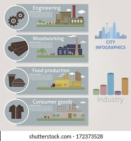 City. Industry. Vector for your design