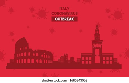 The city of infected with virus corona 19.