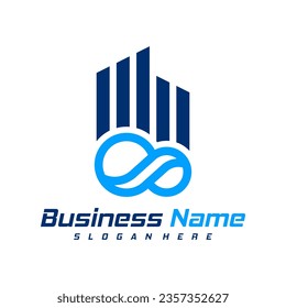 City Infinity logo design vector. Nolimit City logo design template concept