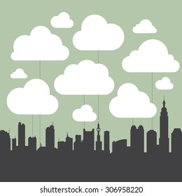 city info graphic, pollution industry and ecology vector 