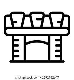 Icono de infraestructura de la ciudad. Icono de vector de infraestructura de ciudad de contorno para diseño web aislado en fondo blanco