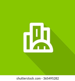 City isolated minimal single flat linear icon. business center line vector icon for websites and mobile minimalistic flat design.