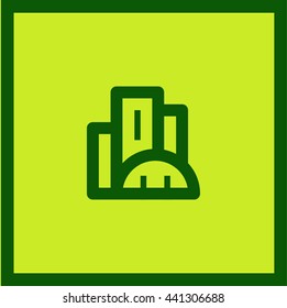 City isolated minimal single flat linear icon. business center line vector icon for websites and mobile minimalistic flat design.