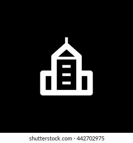 City isolated minimal single flat linear icon. business center line vector icon for websites and mobile minimalistic flat design.