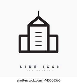 City isolated minimal single flat linear icon. business center line vector icon for websites and mobile minimalistic flat design.