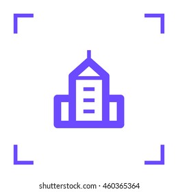 City isolated minimal single flat linear icon. business center line vector icon for websites and mobile minimalistic flat design.