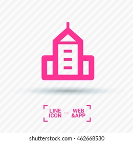 City isolated minimal single flat linear icon. business center line vector icon for websites and mobile minimalistic flat design.