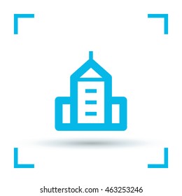City isolated minimal single flat linear icon. business center line vector icon for websites and mobile minimalistic flat design.
