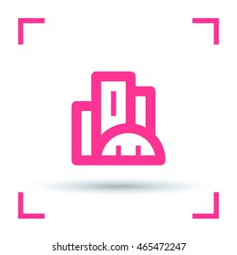 City isolated minimal single flat linear icon. business center line vector icon for websites and mobile minimalistic flat design.