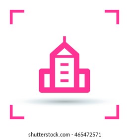 City isolated minimal single flat linear icon. business center line vector icon for websites and mobile minimalistic flat design.