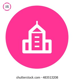 City isolated minimal single flat linear icon. business center line vector icon for websites and mobile minimalistic flat design.