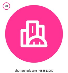 City isolated minimal single flat linear icon. business center line vector icon for websites and mobile minimalistic flat design.