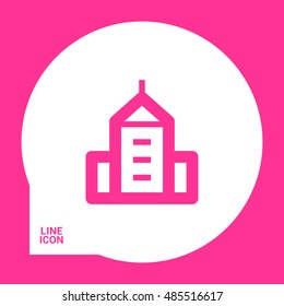 City isolated minimal single flat linear icon. business center line vector icon for websites and mobile minimalistic flat design.