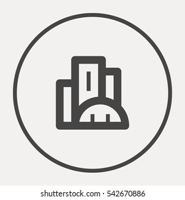 City isolated minimal single flat linear icon. business center line vector icon for websites and mobile minimalistic flat design.