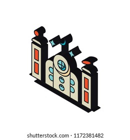 City isometric left top view 3D icon