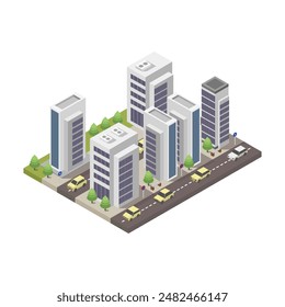 City isometrics illustrated in vector