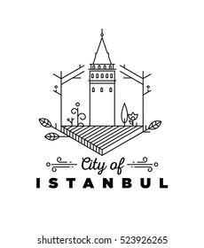 City of Istanbul Monogram Vector Design Template