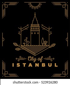 City of Istanbul Monogram Vector Design Template