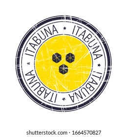 City of Itabuna, Brazil postal rubber stamp, vector object over white background