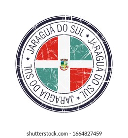 City of Jaragua Do Sul, Brazil postal rubber stamp, vector object over white background