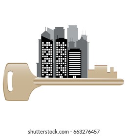 City Key vector illustration